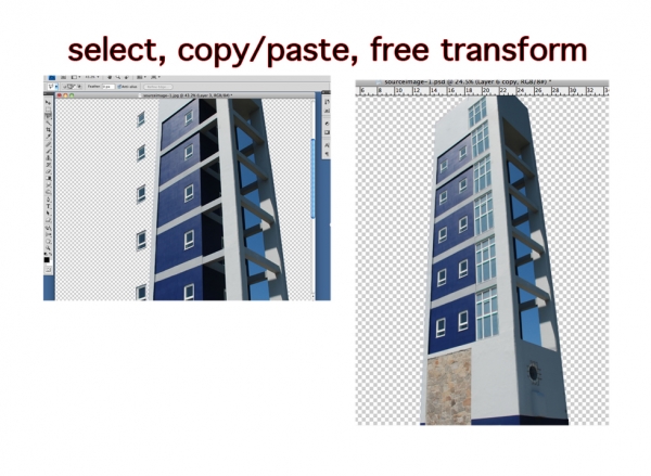 Creation of three towers: Step 3